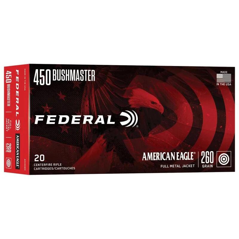 Federal AMERICAN EAGLE .450 Bushmaster 260 gr FMJ ammo