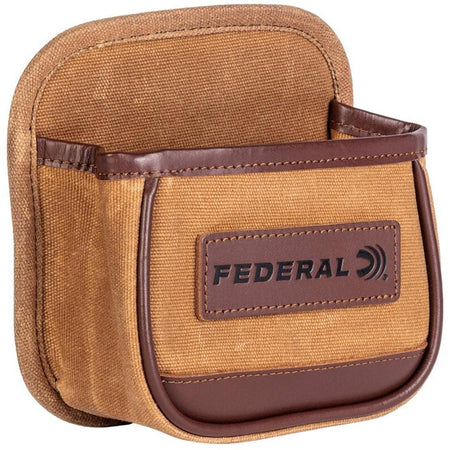 Federal Premium Single Shotshell Box Pouch Waxed Canvas Tan with Belt Loop