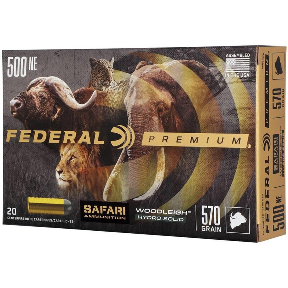 Federal P500NWH Premium Safari Cape-Shok Woodleigh Hydro Solid  570 Grain .500 Nitro Express