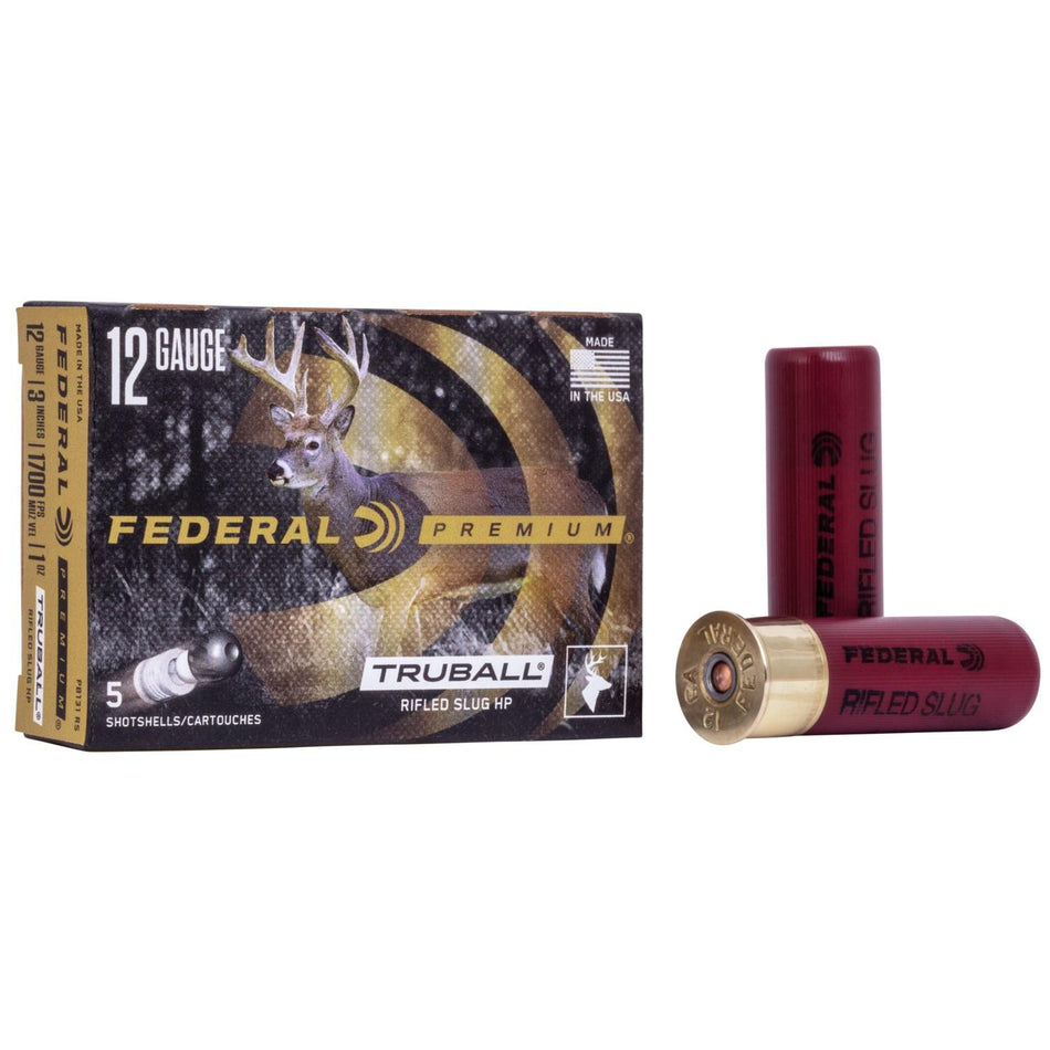 FEDERAL PREMIUM VITAL-SHOK RIFLED SLUGS 12GA 3"MAX 1OZ TRUBALL HP