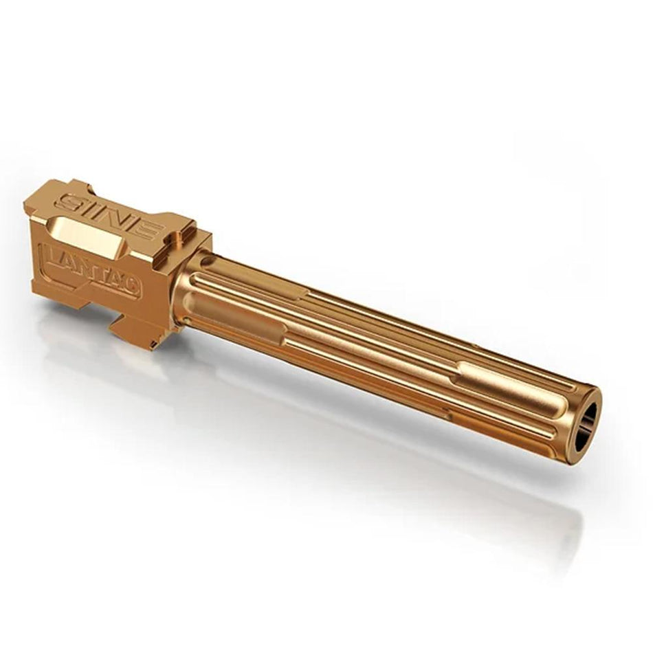 Lantac 9ine Glock 17 Fluted Non-Threaded Drop-In Barrel Bronze TiN Gen 3/4