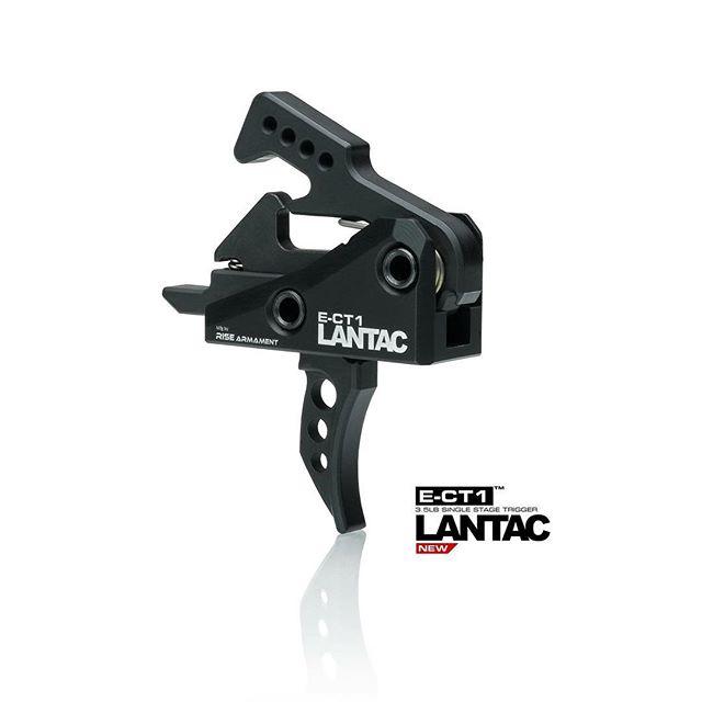 Lantac E-CT1 Single Stage AR Trigger 3.5 lb Curved Bow Black