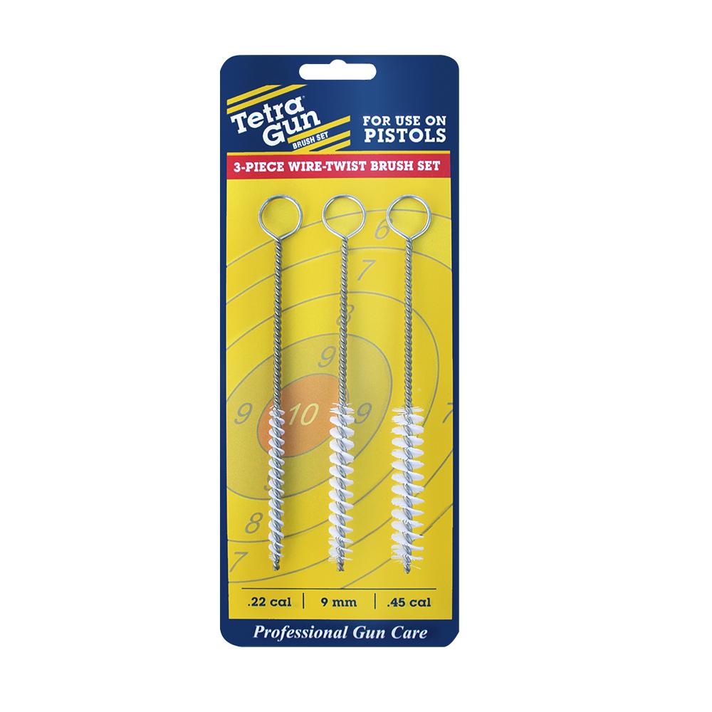 Tetra Gun 3-Piece Wire Twist Brush Set .22 Cal 9mm .45 Cal