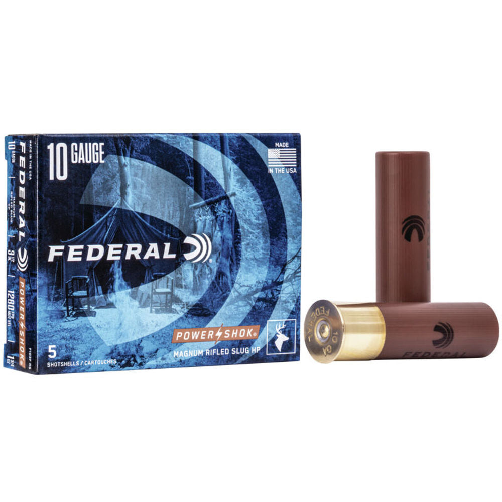 Federal F103FRS Power-Shok Shotshell 10 Gauge 3.5" 1-3/4oz Rifled Slug 1280 fps