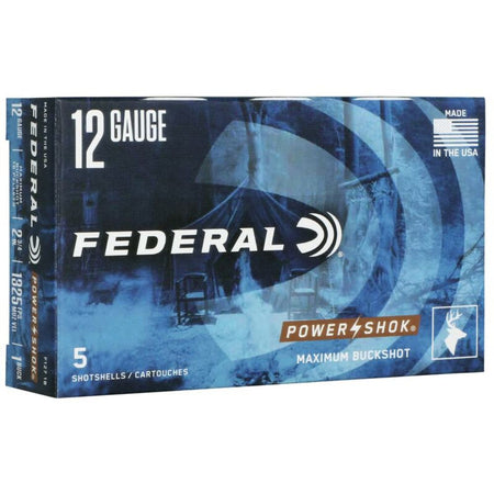 Federal Power-Shok Maximum Buckshot 16 Pellets 12 Gauge 2.75 in / 2.75 in #1 Buck 1-3/5 oz