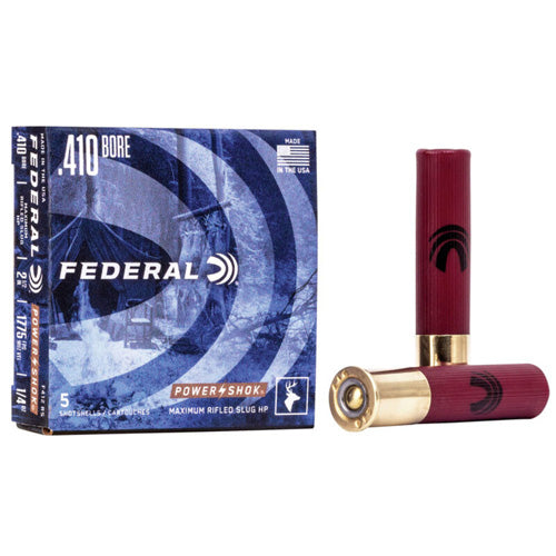 Federal Power-Shok Maximum Rifled Slug Hollow Point .410 Bore 2.5 in / 2.5 in Slug 1/4 oz