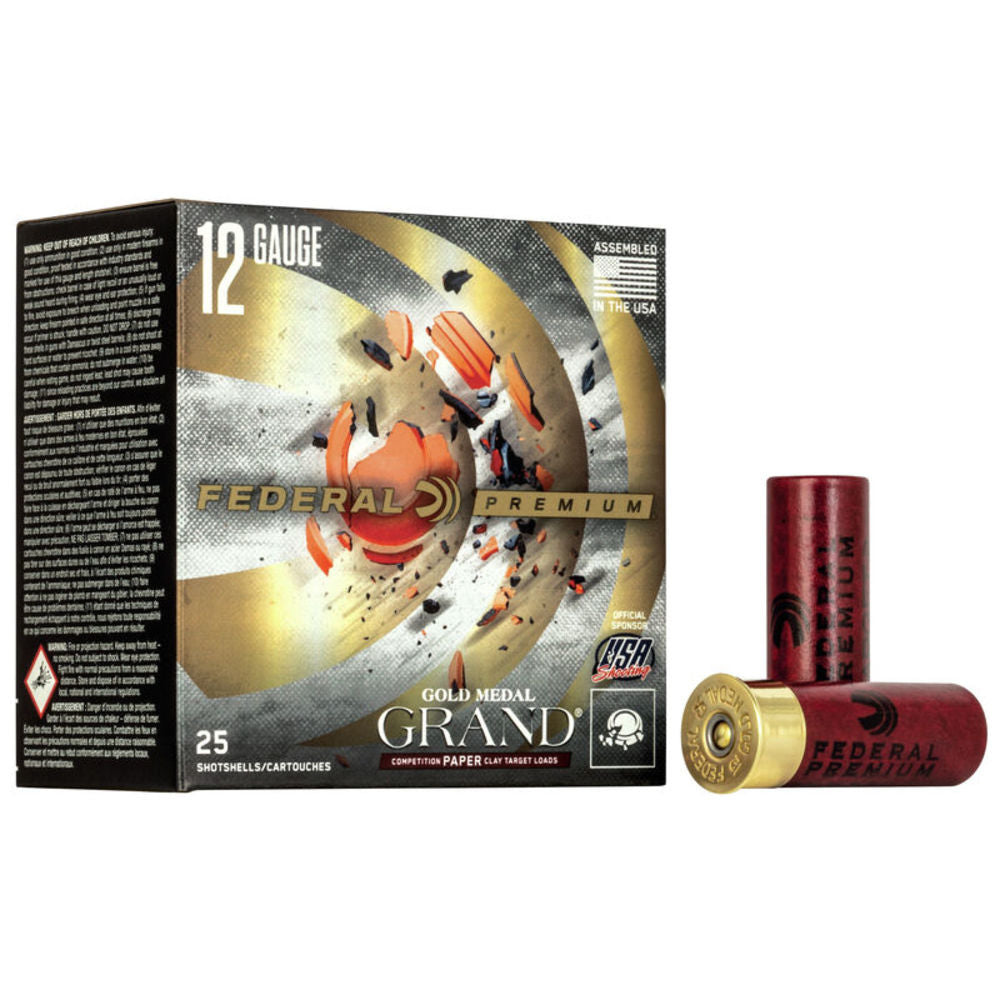 Federal GMT1188 Premium Gold Medal Paper 12 Gauge 2.75" 1-1/8oz 8 Shot 1200 fps