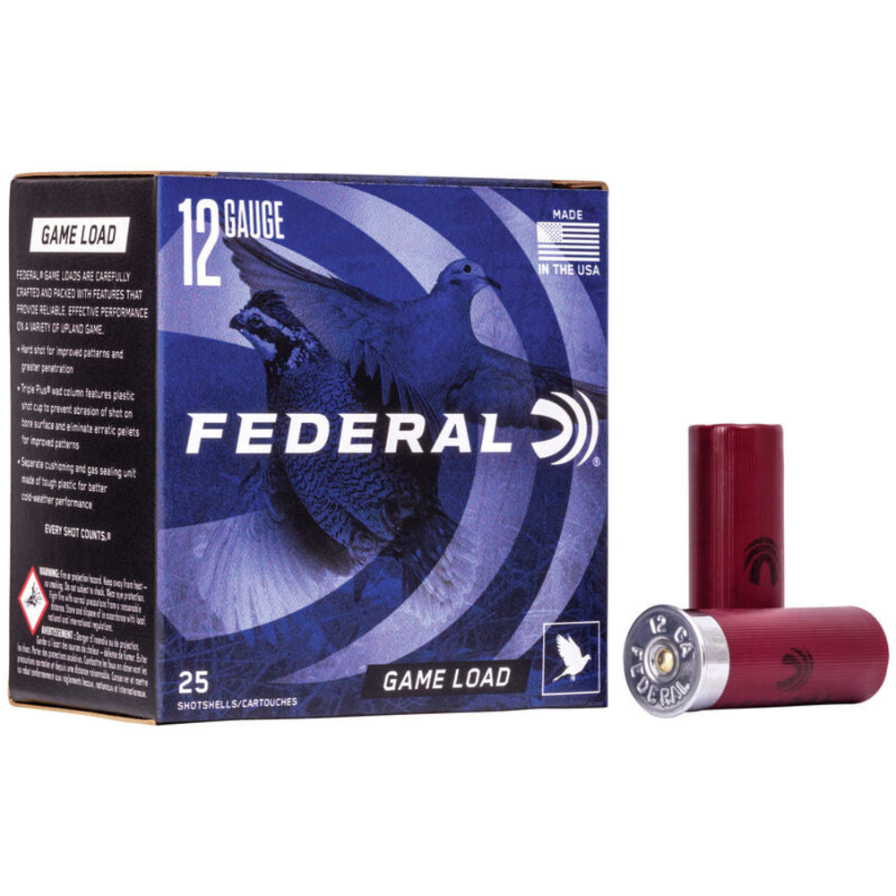 Federal Game-Shok Upland Load 12 Gauge (12 ga.) 2.75 in. 1 oz. 8 Shot 25 rd.