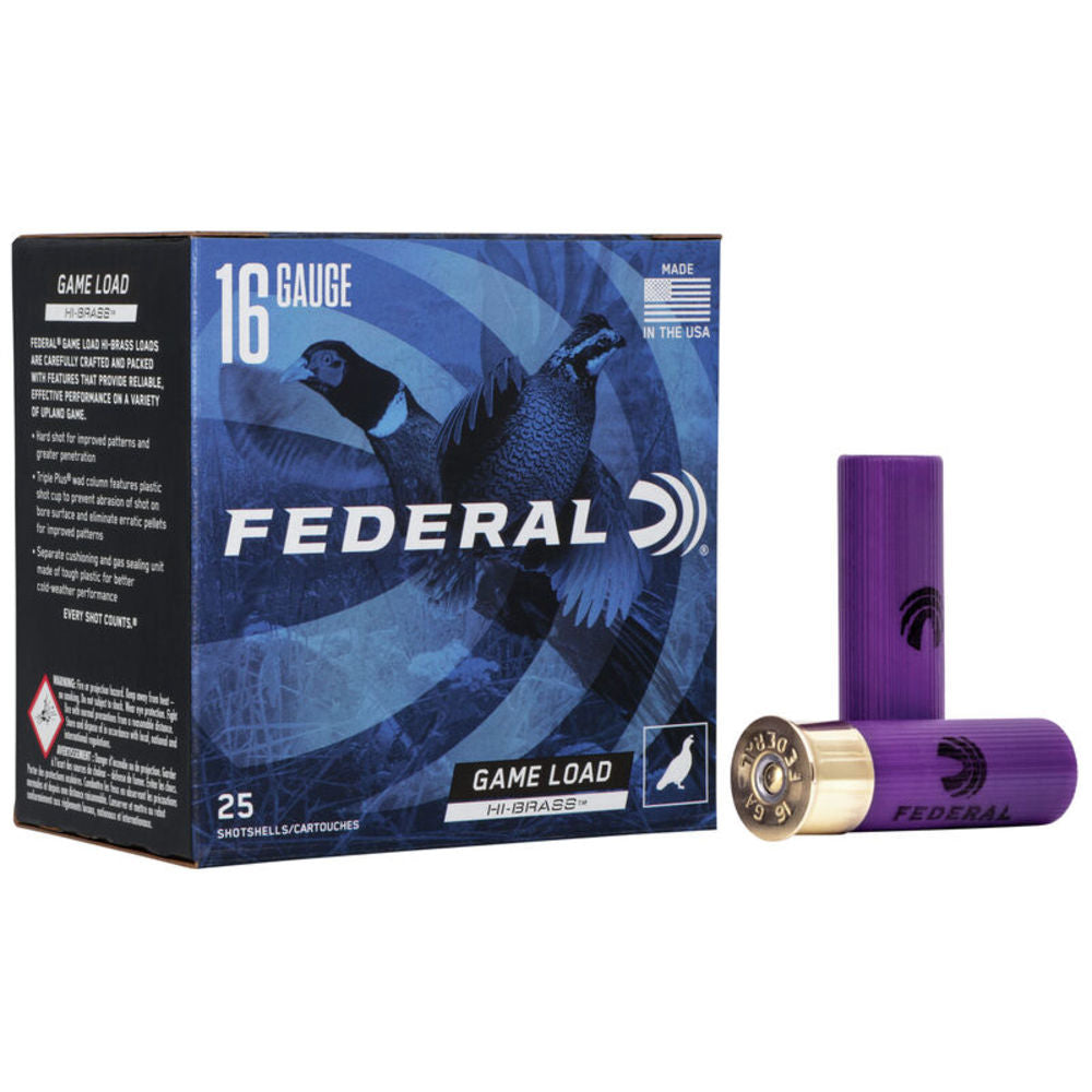 Federal Game-Shok Game Load Upland High Brass 16 Gauge 2.75 in / 2.75 in #7.5 1-1/8 oz