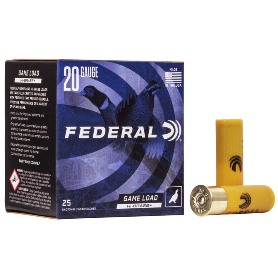 Federal H2045 Game-Shok High Brass 20 Gauge 2.75" 1oz 5 Shot 1220 fps