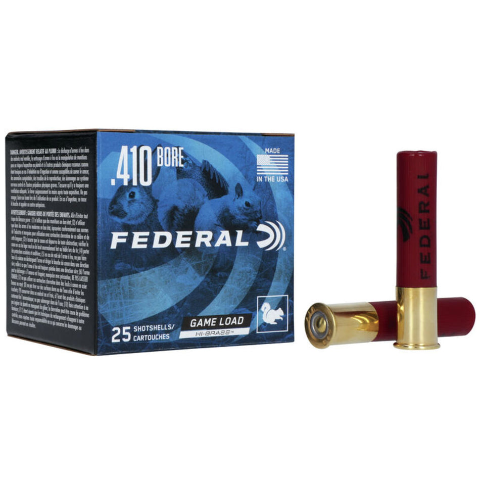 Federal Game-Shok Game Load Lead ShotUpland High Brass .410 Bore 2.5 in / 2.5 in #6 1/2 oz