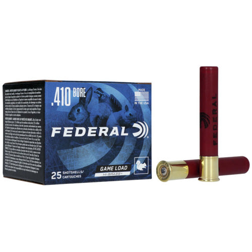 Federal GameShok Game Load ShotUpland High Brass .410 Bore 3 in / 3 in #4 11/16 oz