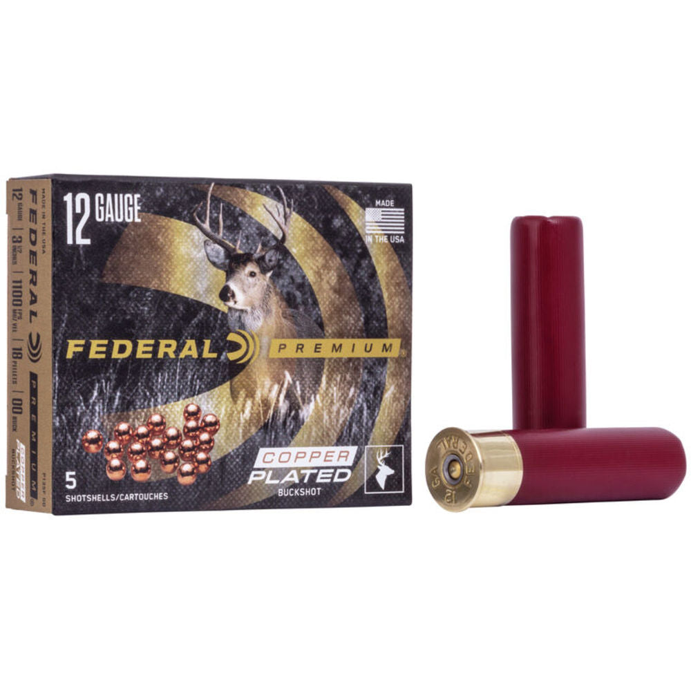 Federal Premium Copper Plated Vital Shok Magnum 18 Pellets 12 Gauge 3.5 in / 3.5 in 00 Buck 2-1/4 oz