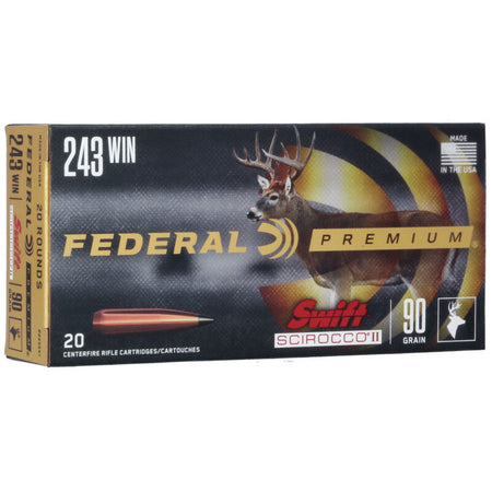 Federal Swift Scirocco II .243 Winchester 90 gr PolyTip ammo