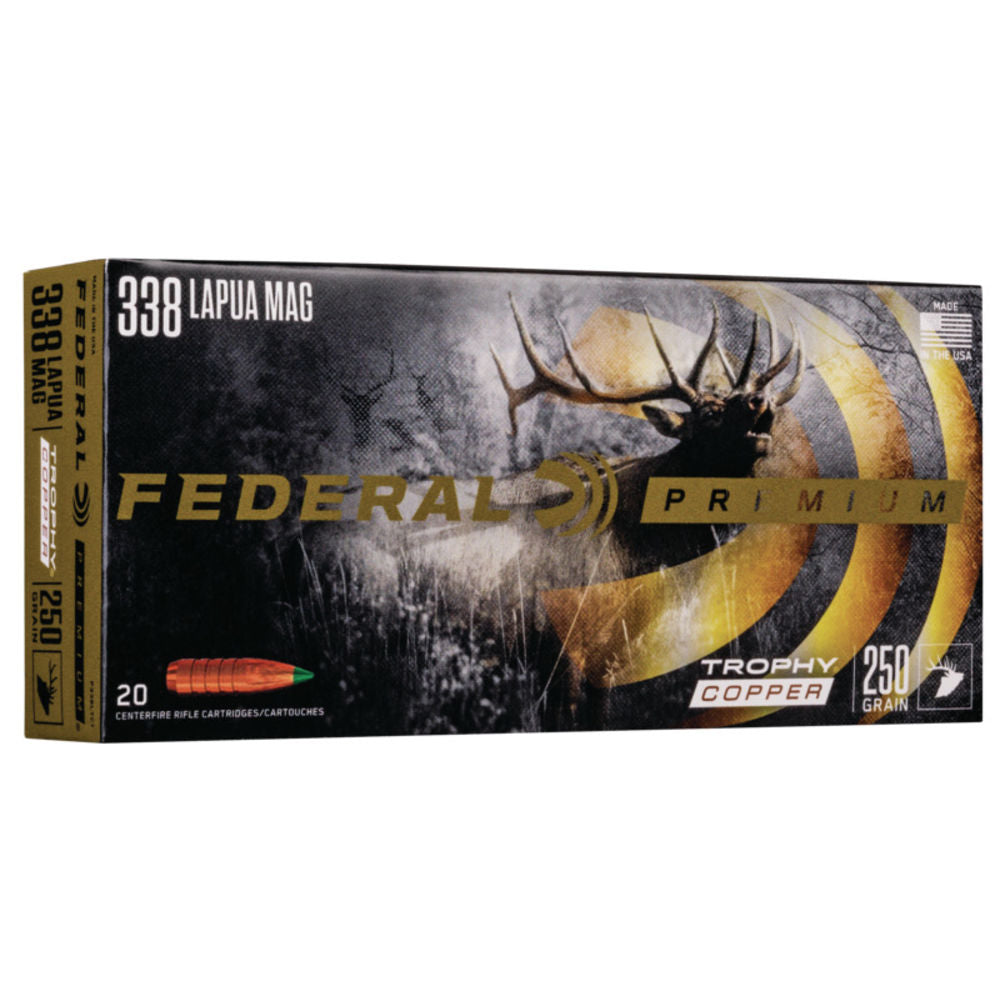 Federal Trophy Copper .338 Lapua Magnum 250 gr PolyTip ammo