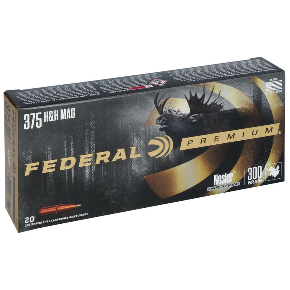 Federal Vital-Shok .375 H&H Mag 300 gr JSP ammo