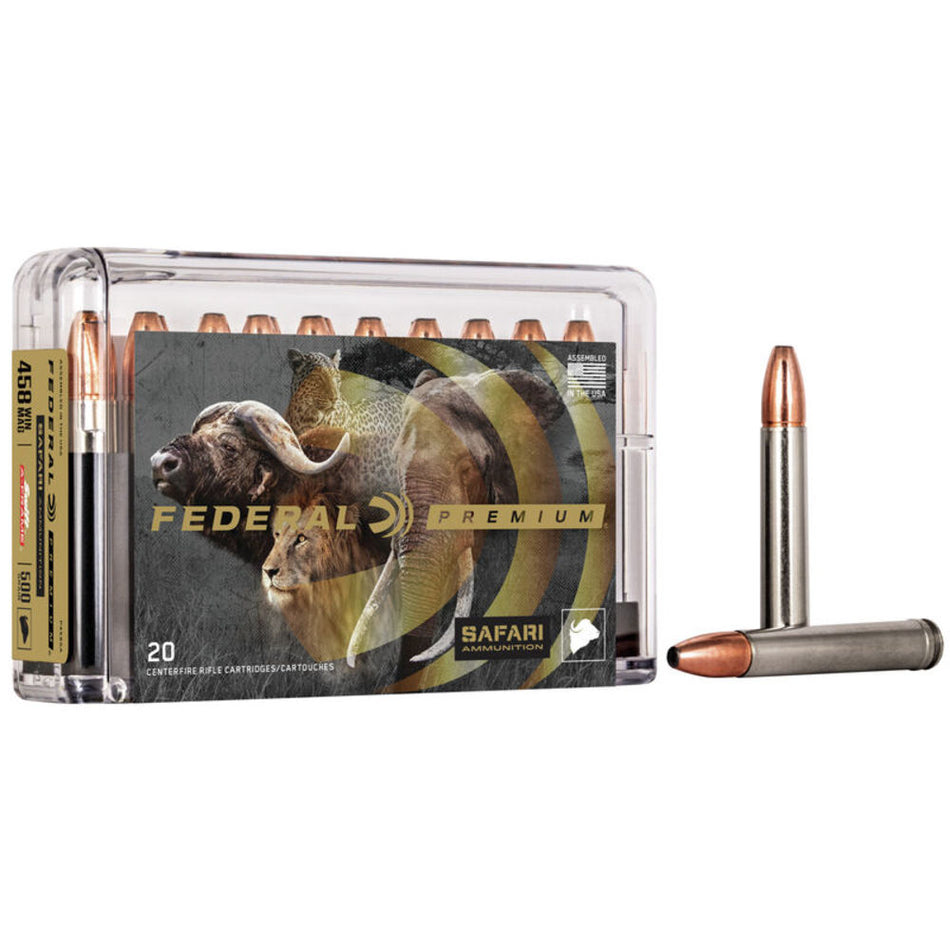 Federal Safari Swift A-Frame .458 Winchester Mag 500 gr JSP ammo