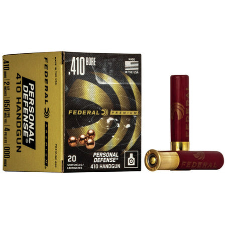 Federal Premium Personal Defense 410 Handgun 4 Pellets .410 Bore 2.5 in / 2.5 in 000 Buck 2/3 oz