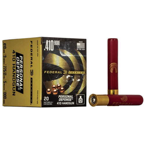 Federal Premium Personal Defense 410 Handgun 5 Pellets .410 Bore 3 in / 3 in 000 Buck 13/16 oz
