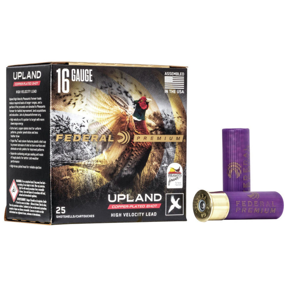 Federal PF1634 Premium Wing-Shok Pheasant Forever High Velocity 16 Gauge 2.75" 1-1/8oz 4 Shot 1425 fps