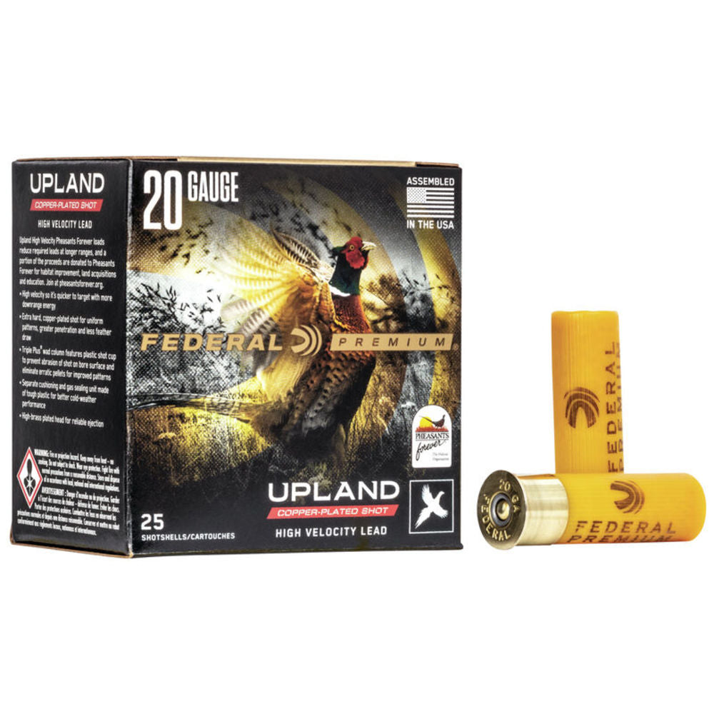 Federal Premium Upland Wing-Shok Pheasant Forever High Velocity 20 Gauge 2.75 in / 2.75 in #6 1 oz