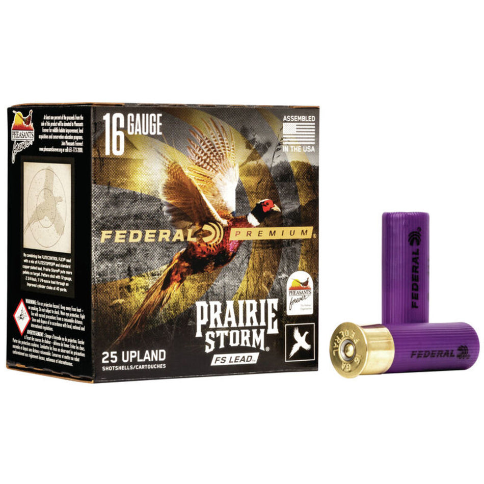 Federal Premium Prairie Storm FS 16 Gauge 2.75 in / 2.75 in #6 1-1/8 oz