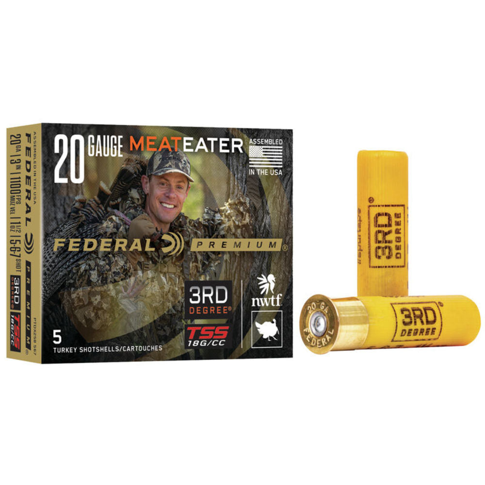 Federal PTDX258567 Premium 3rd Degree 20 Gauge 3" 1-1/2oz 5/6/7 Shot 1100 fps