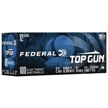 Federal Top Gun Shotgun Ammo 12 Gauge (12 ga.) 2.75 in. 3 Dr. 1 1/8 oz. 7.5 Shot 100 rd.