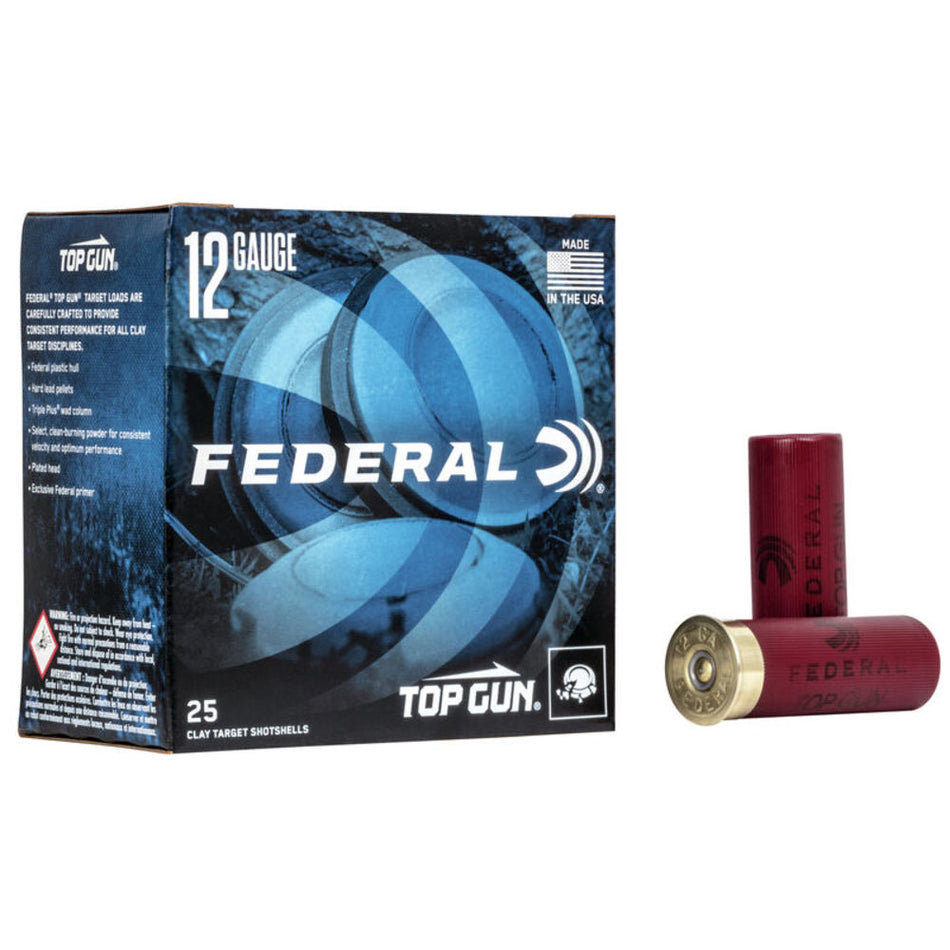 Federal Top Gun Shotgun Ammo 12 Gauge (12 ga.) 2.75 in. 2 3/4 Dr. 1 oz. 8 Shot 25 rd.