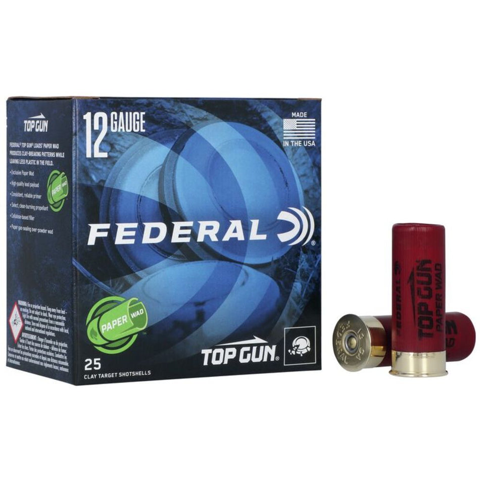 Federal TG12W75 Top Gun Paper Wad 12 Gauge 2.75" 1-1/8oz 7.5 Shot 1200 fps