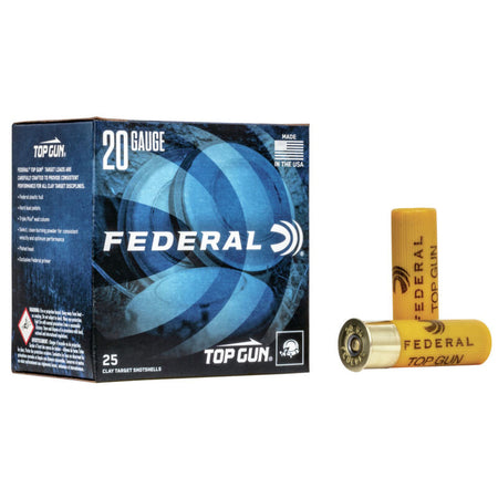 Federal Top Gun Shotgun Ammo 20 Gauge (20 ga.) 2 .75 in. 7/8 oz. 9 Shot 25 rd.