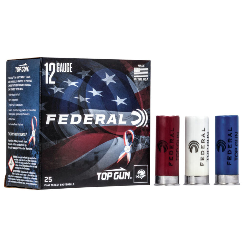 Federal Top Gun Red White & Blue Edition Load 12 Gauge (12 ga.) 2.75 in. 1 1/8 oz. 8 Shot 25 rd.