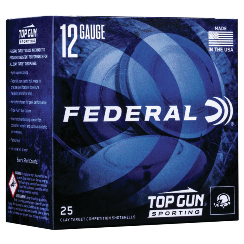 Federal Top Gun Sporting Shotgun Ammo 12 Gauge (12 ga.) 2.75 in. 1330 FPS 1 oz. 7.5 Shot 25 rd.