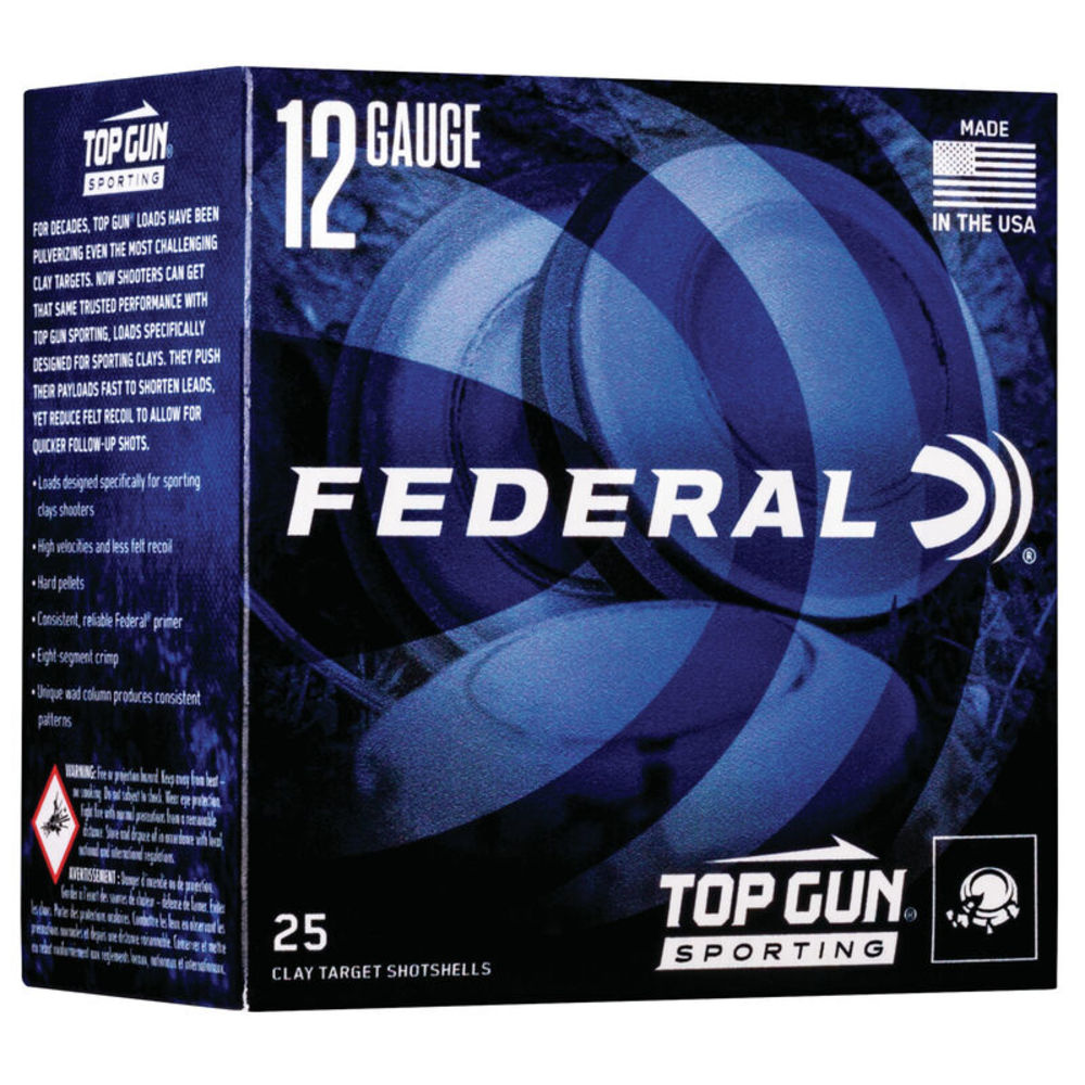 Federal TGSH127.5 Top Gun Sporting 12 Gauge 2.75" 1oz 7.5 Shot 1300 fps