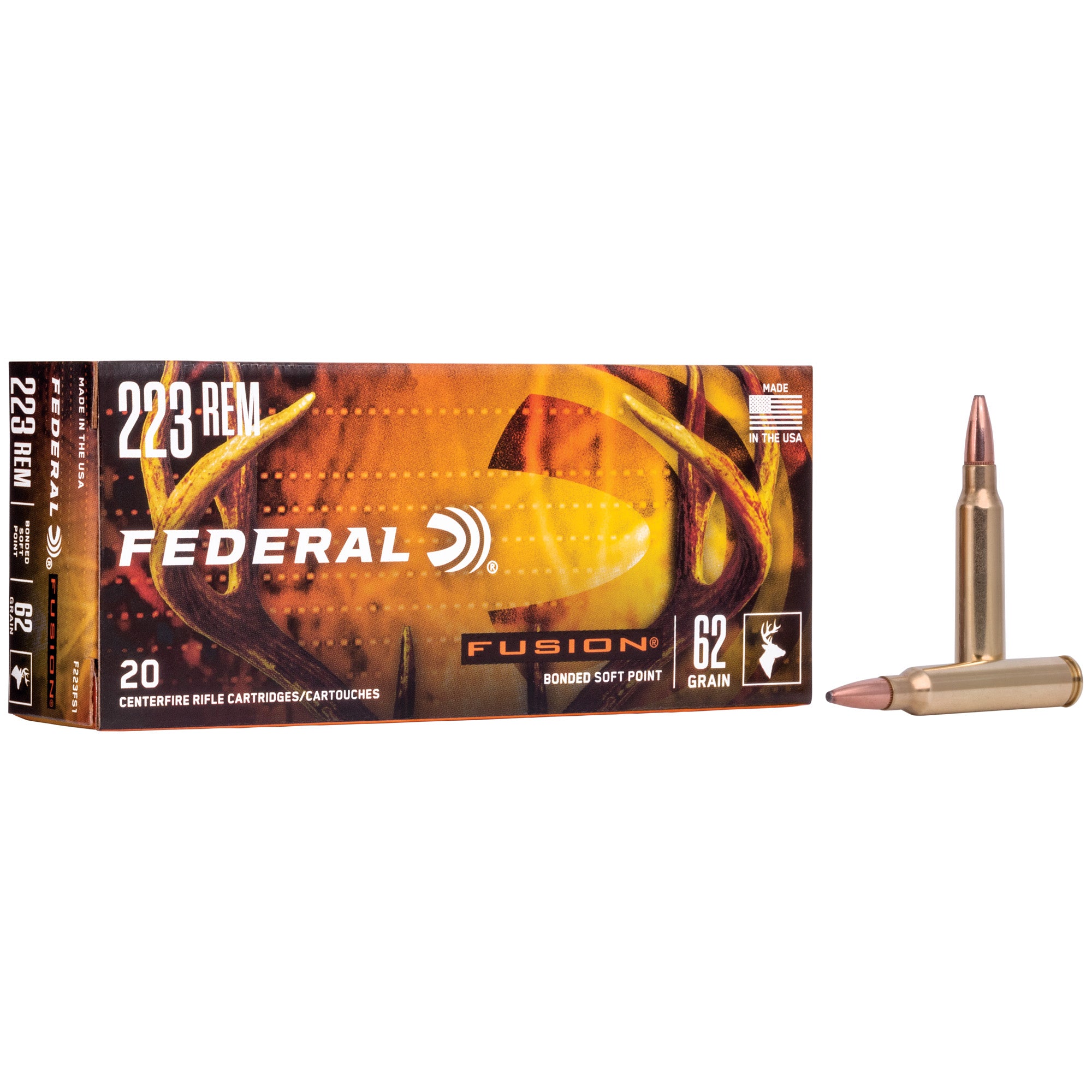 Federal Fusion .223 Remington 62 gr BSP ammo