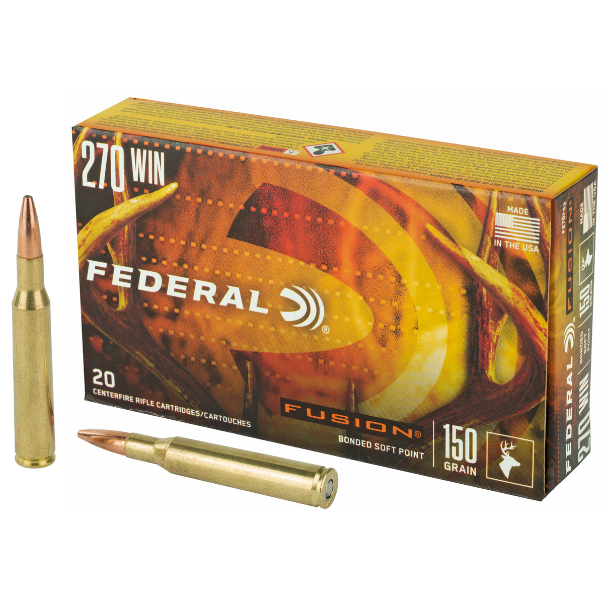 Federal F270FS2 Boat Tail Fusion Soft Point FSP 150 Grain .270 Winchester