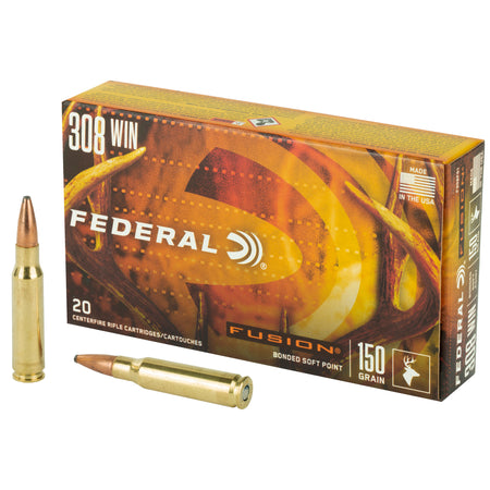 Federal F308FS1 Boat Tail Fusion Soft Point FSP 150 Grain .308 Win / 7.62x51mm