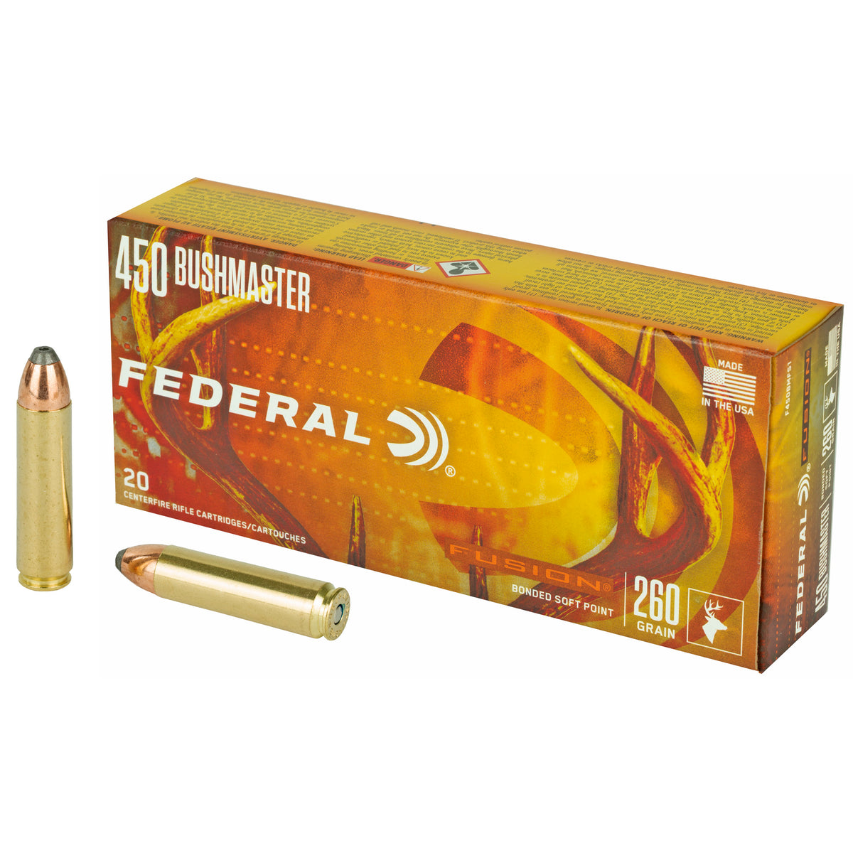 Federal F450BMFS1 Fusion Fusion Soft Point FSP 260 Grain .450 Bushmaster
