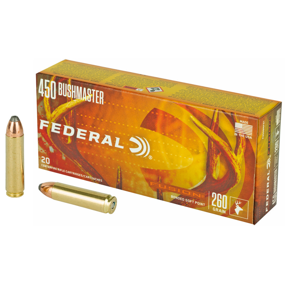 Federal F450BMFS1 Fusion Fusion Soft Point FSP 260 Grain .450 Bushmaster