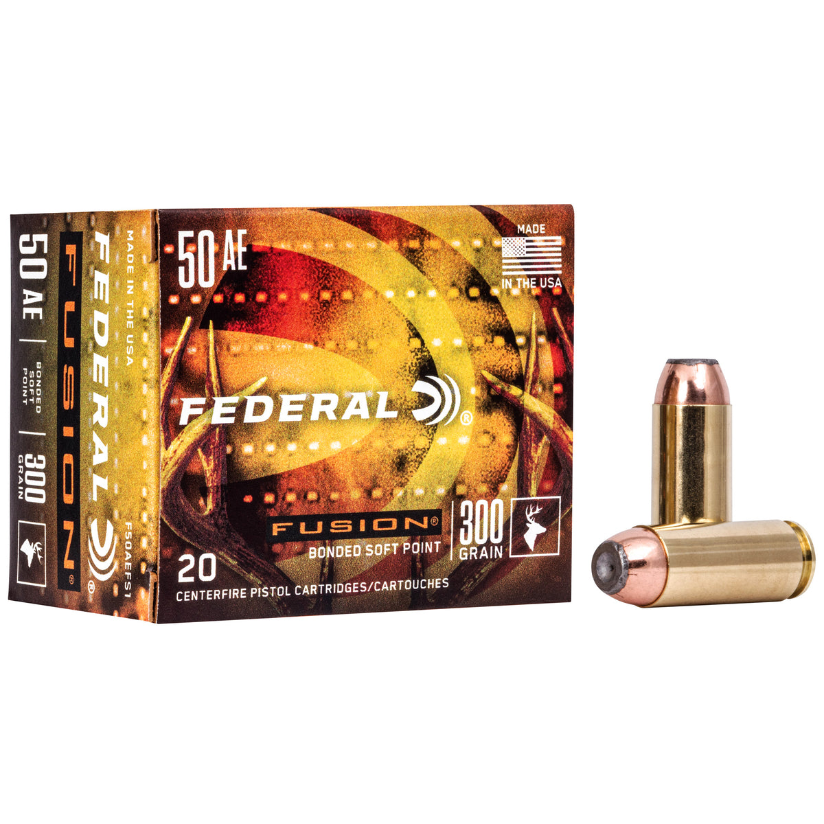 Federal Fusion .50 AE 300 gr BSP ammo