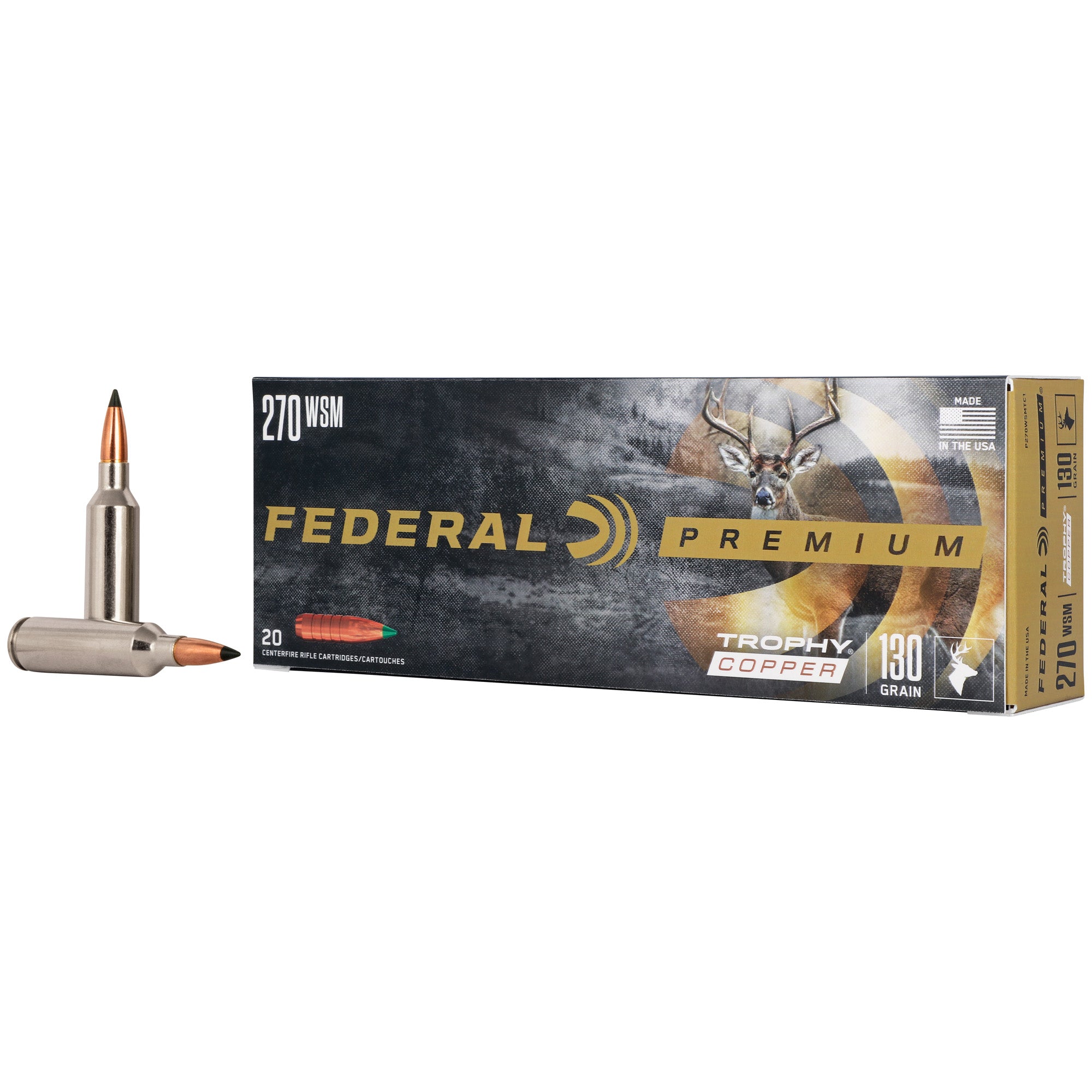 Federal Premier Premium Trophy Copper .270 WSM 130 gr PolyTip ammo