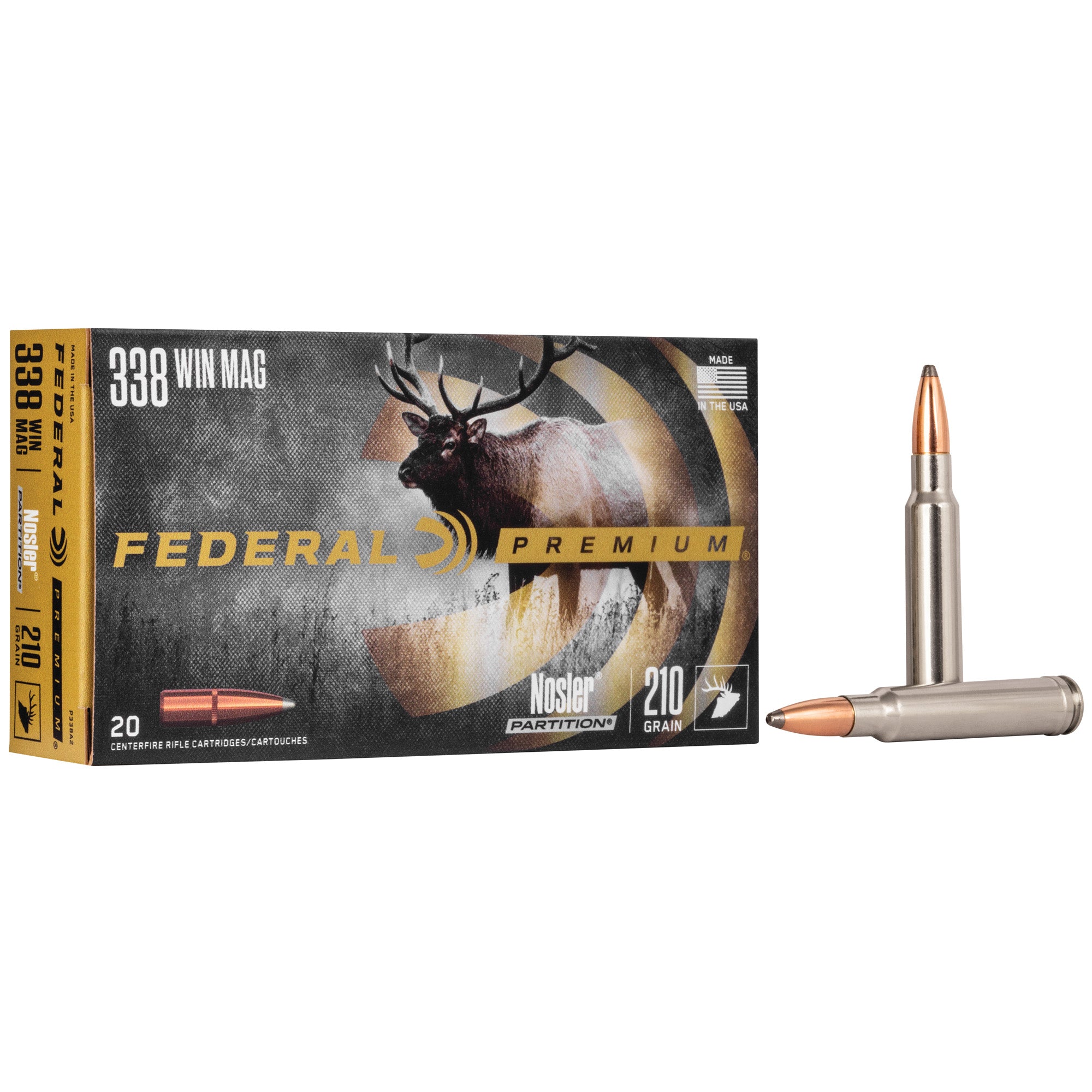 Federal Vital-Shok .338 Winchester Magnum 210 gr JSP ammo