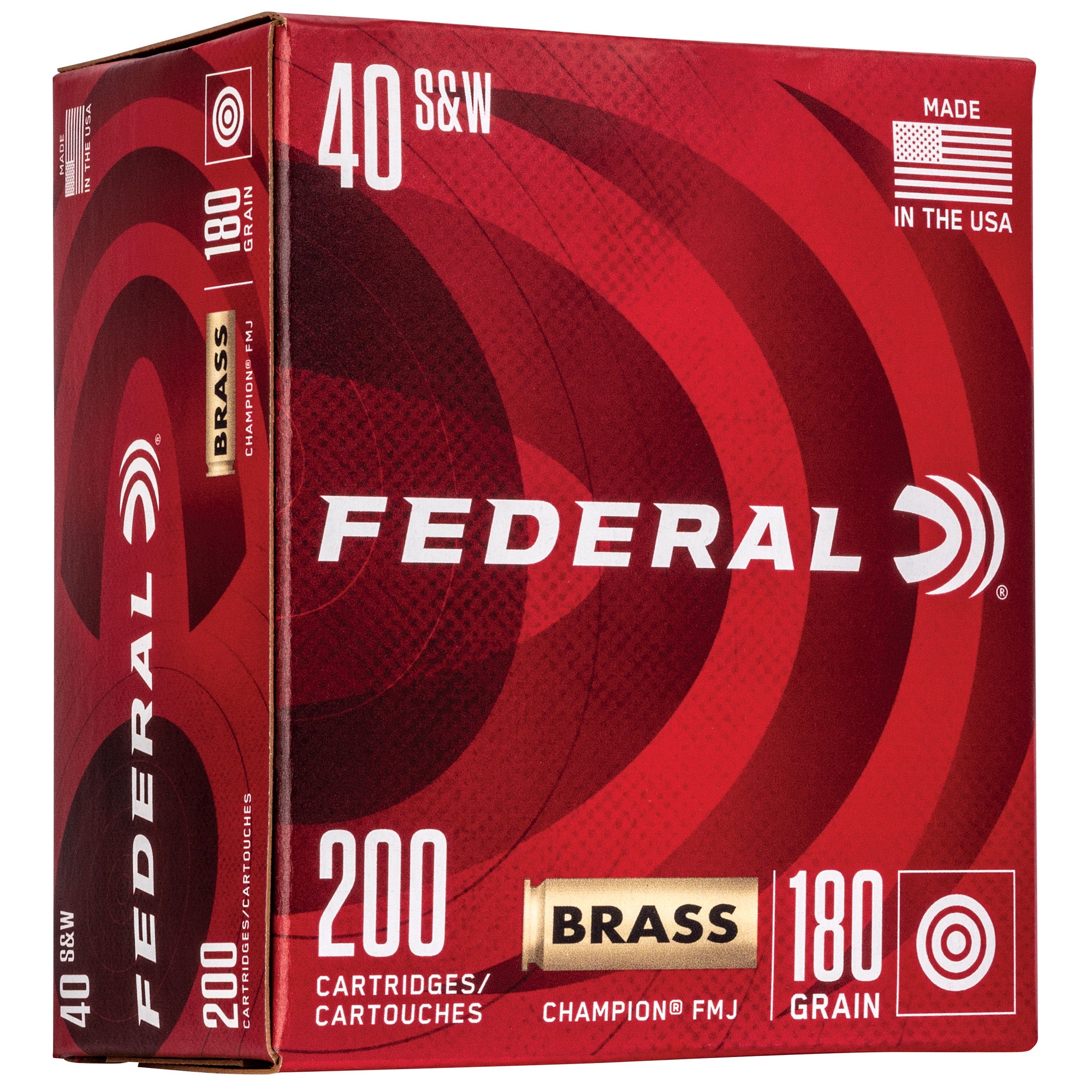 Federal WM52232 Champion Training Full Metal Jacket FMJ 180 Grain .40 S&W