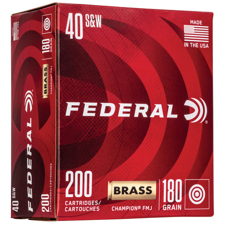 Federal WM52232 Champion Training Full Metal Jacket FMJ 180 Grain .40 S&W