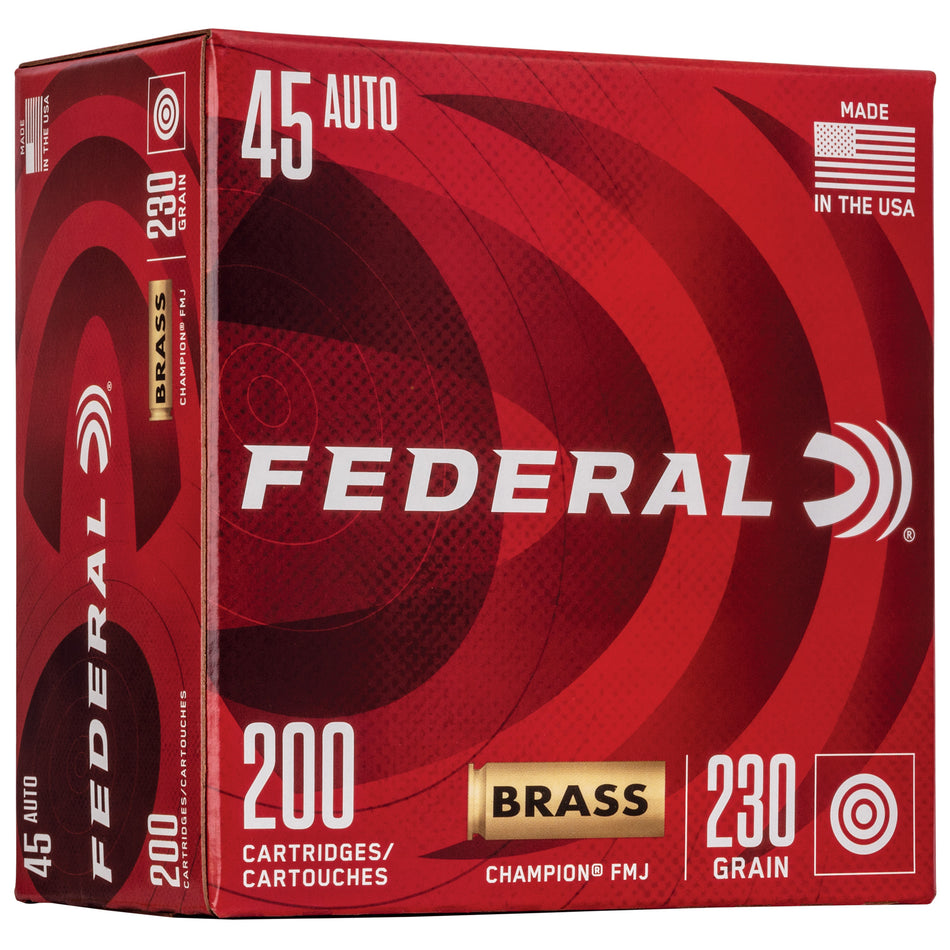 Federal WM52332 Champion Training Full Metal Jacket FMJ 230 Grain .45 ACP/Auto