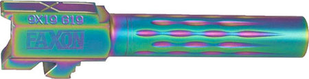 Faxon Glock 19 9mm Flame Fluted Non-Threaded Barrel Chameleon PVD