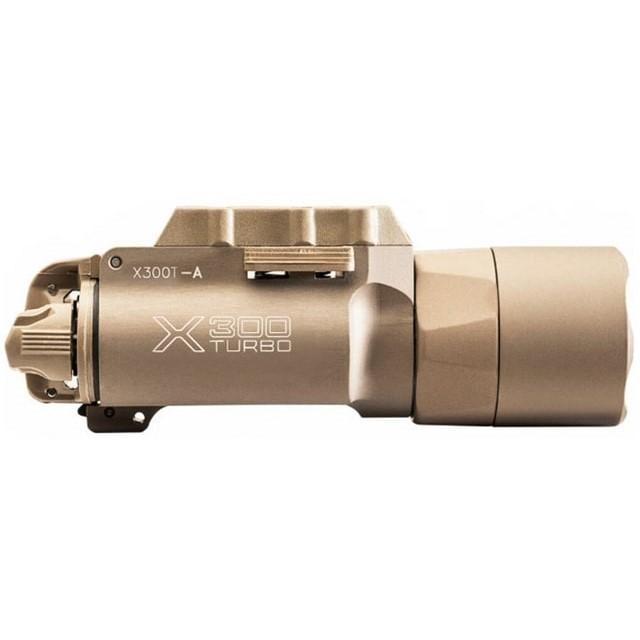 SureFire X300T-A Turbo Weapon Light 650 Lumens Tan Universal and Picatinny Mount Lever Latch