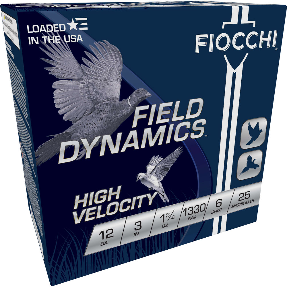 Fiocchi Field Dynamics High Velocity Upland Game Load 12 Gauge 3 in / 3 in #6 1-3/4 oz