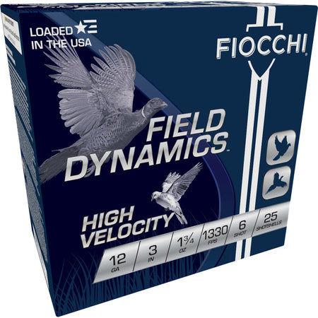 Fiocchi Field Dynamics High Velocity Upland Game Load 12 Gauge 3 in / 3 in #6 1-3/4 oz