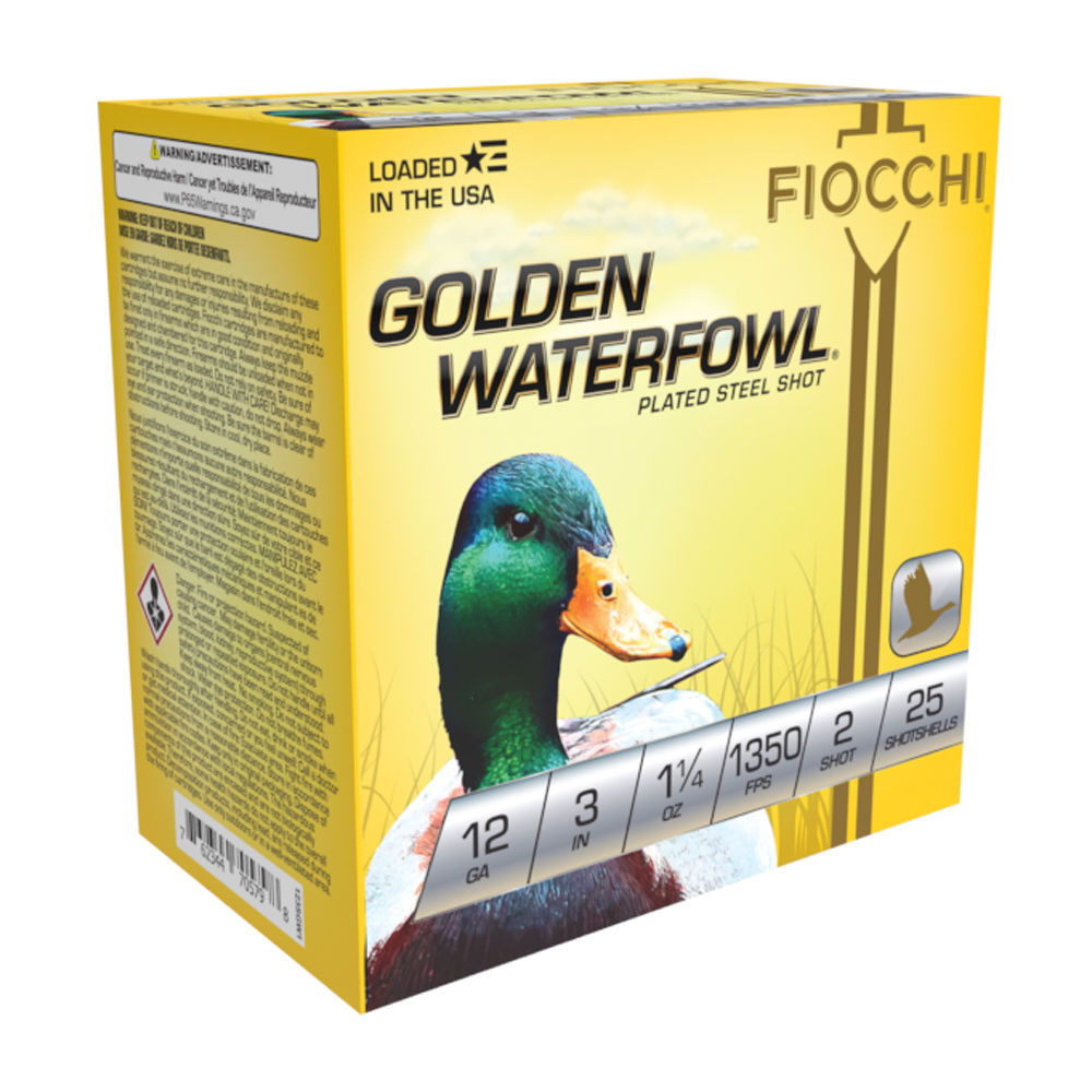 Fiocchi Golden Waterfowl 12 Gauge 3 in / 3 in #2 1-1/4 oz